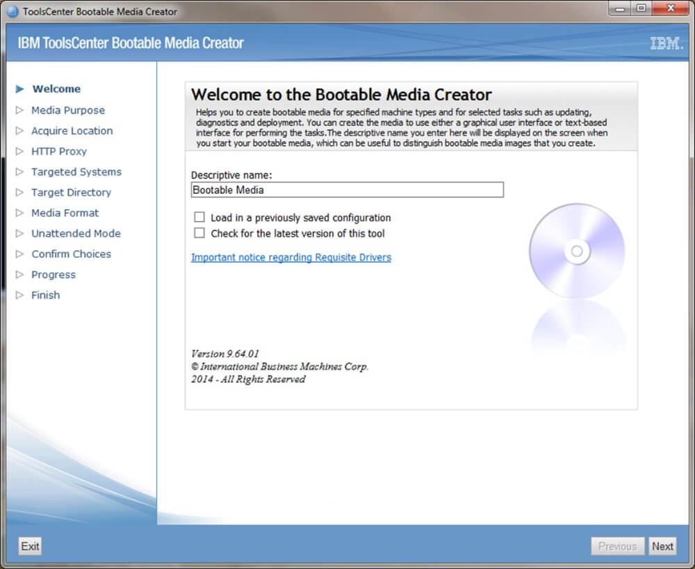 IBM UpdateXpress/Bootable Media Creator